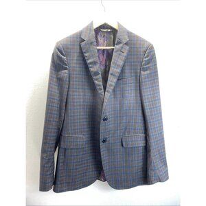 ETRO‎ mens Wool Plaid Blazer US 38 IT 48 Luxury Made in Italy Career preppy